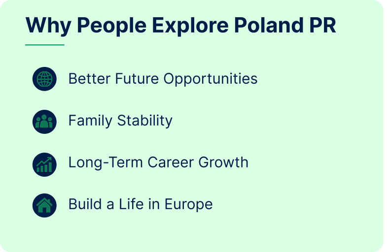 Reasons people explore PR