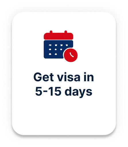Get visa in 5-15 days