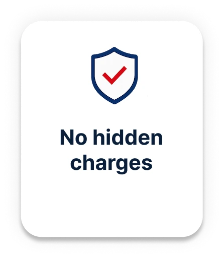 No hidden charges